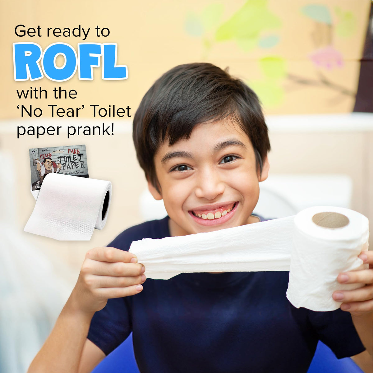 Laughing Smith No Tear Prank Toilet Paper – Impossible to Rip Gag for Adults & Kids