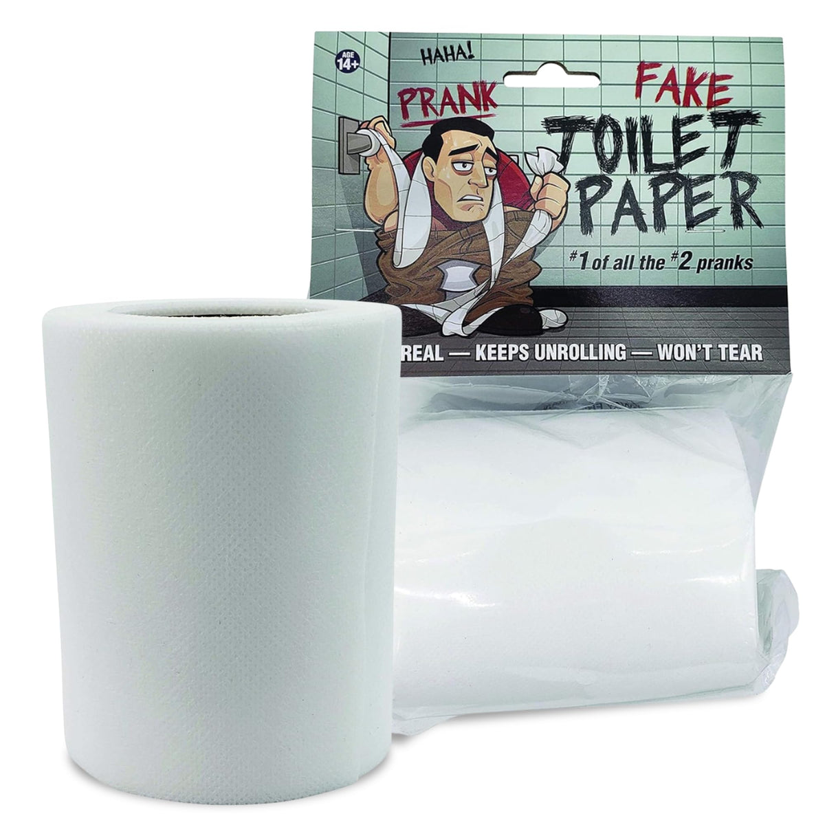 Laughing Smith No Tear Prank Toilet Paper – Impossible to Rip Gag for Adults & Kids