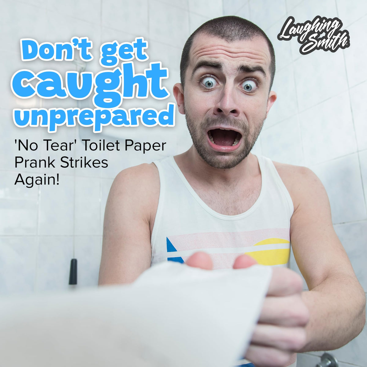Laughing Smith No Tear Prank Toilet Paper – Impossible to Rip Gag for Adults & Kids