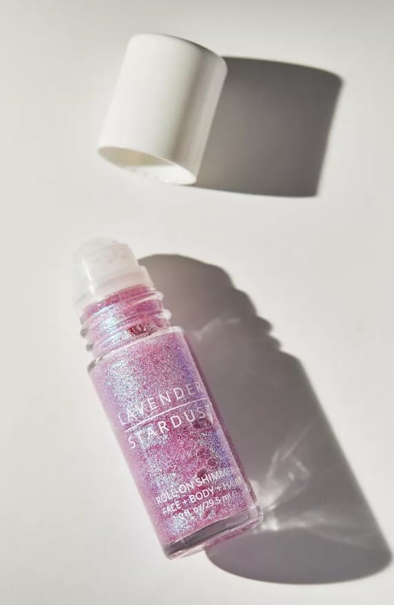 Lavender Stardust Roll-On Shimmer – Prism Glow for Face, Body & Hair