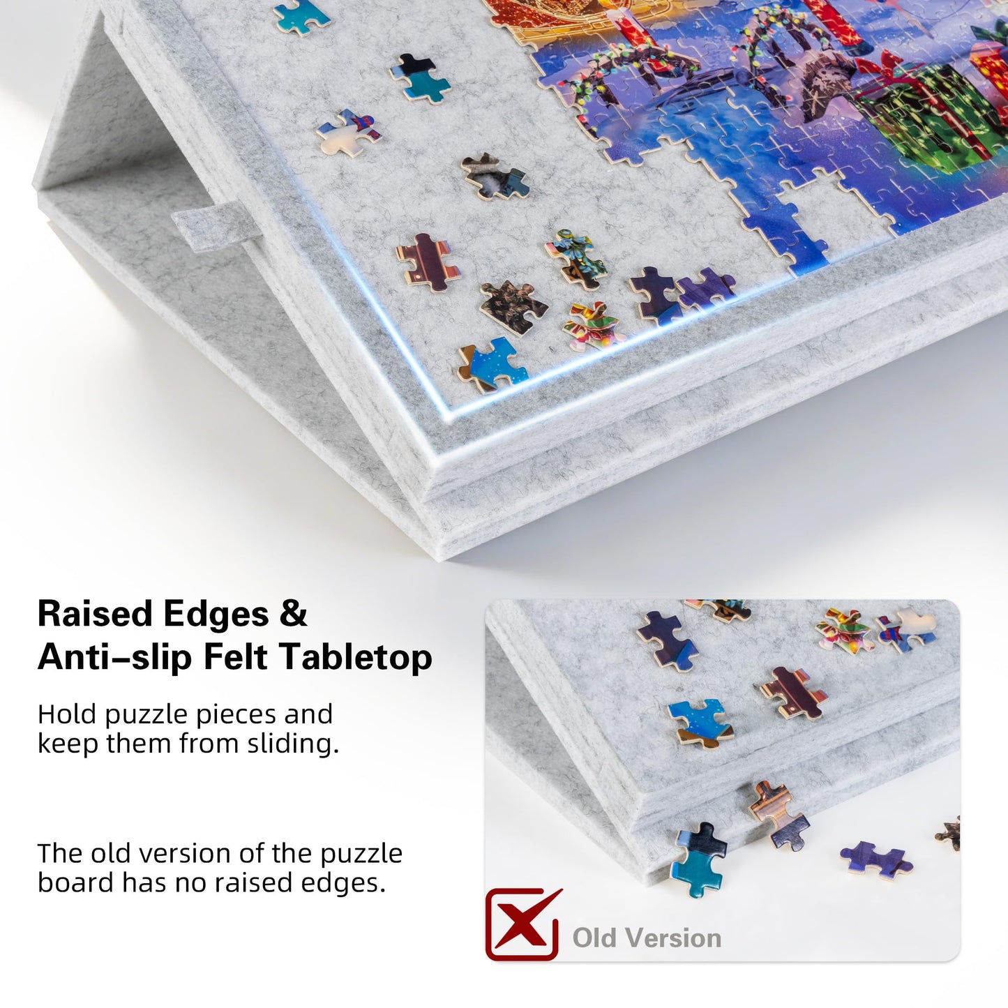 Lavievert Tilting Puzzle Board with 2-in-1 Stand & Cover – Lightweight 1000-Piece Table