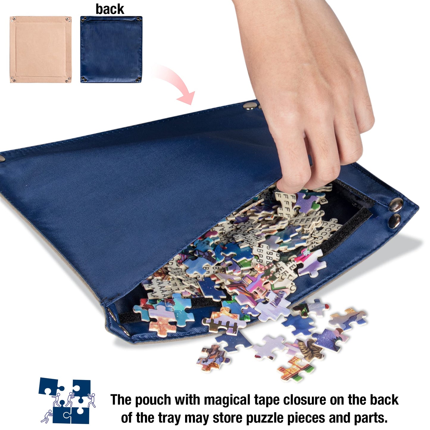 Lavievert 1000-Piece Puzzle Board with Padded Cover & 4 Sorting Trays