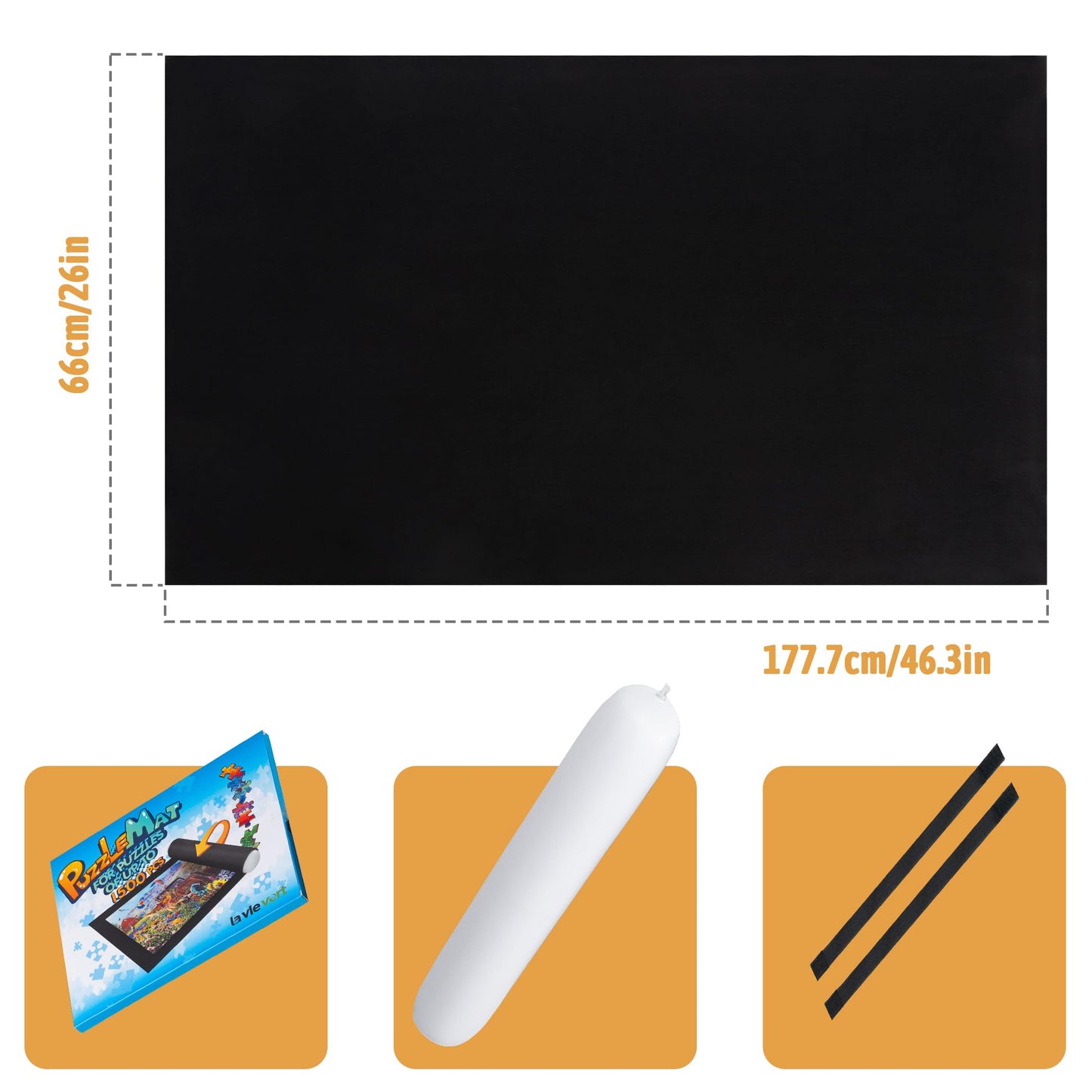 Lavievert Jigsaw Puzzle Mat Roll Up — Portable Puzzle Board, Stores Up to 1500 Pieces