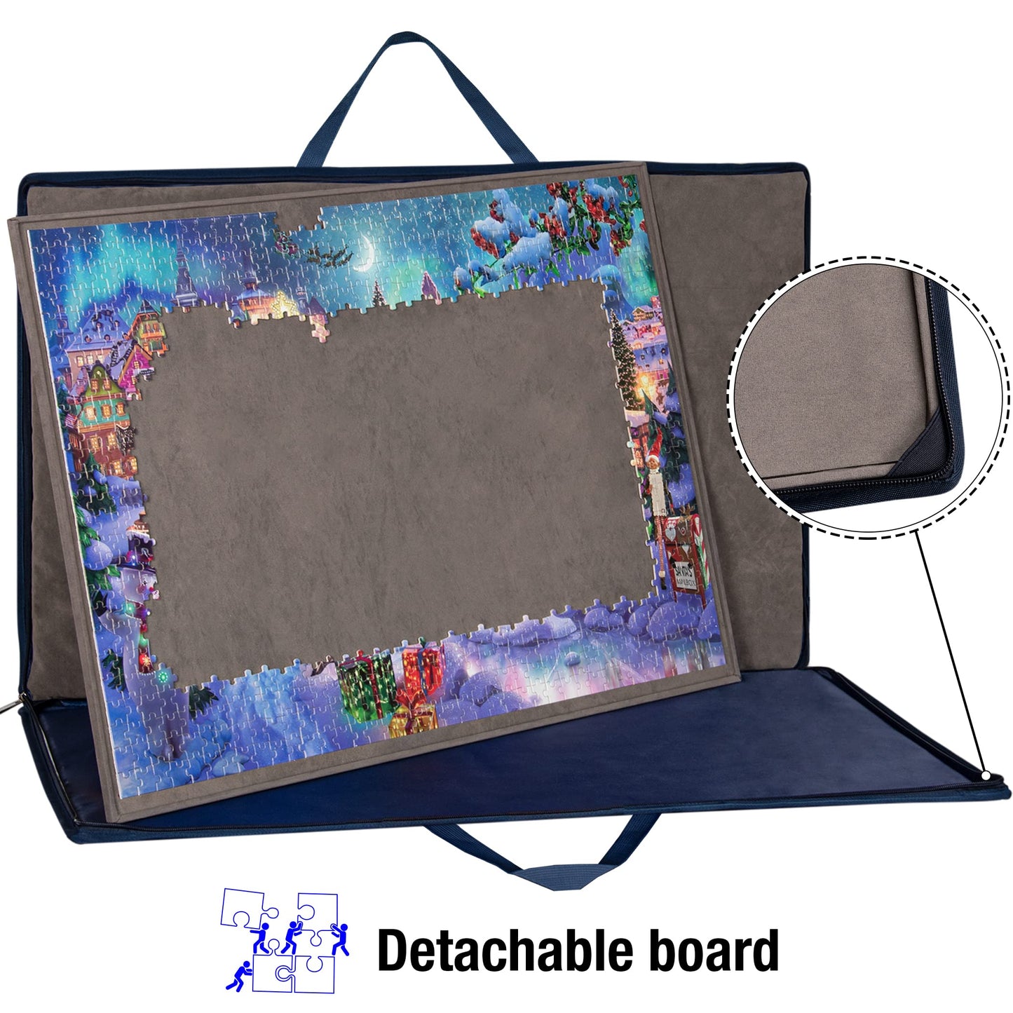 Lavievert 1000-Piece Puzzle Board with Padded Cover & 4 Sorting Trays