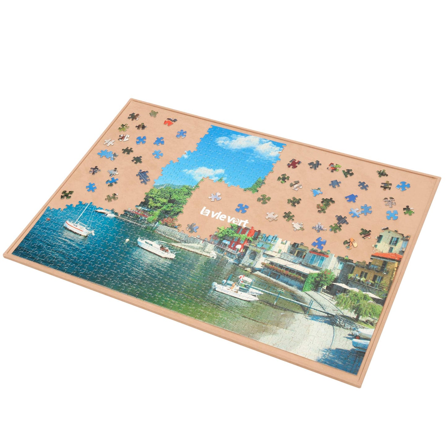 Lavievert Wooden Jigsaw Puzzle Board – Lightweight, Portable, Non-Slip (Up to 1000 Pieces)