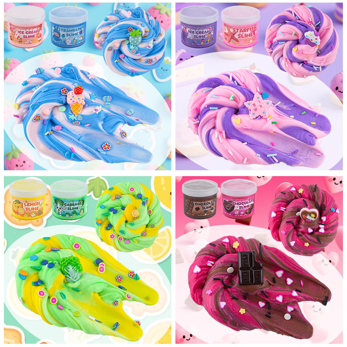 LAWOHO 18-Pack Slimes Butter Slime Kit for Kids Ages 8-12 – Party Favors & Creative Play