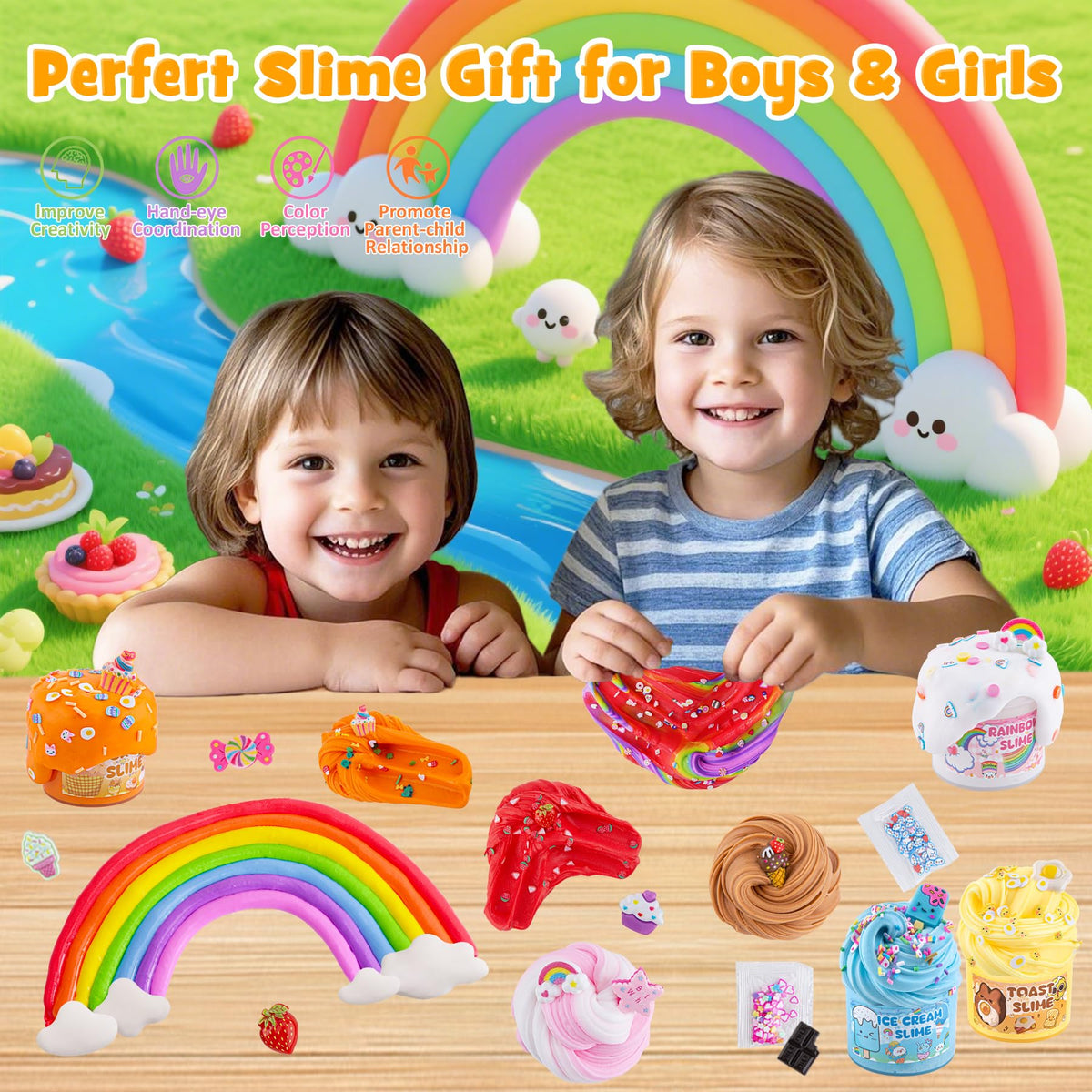 LAWOHO 18-Pack Slimes Butter Slime Kit for Kids Ages 8-12 – Party Favors & Creative Play