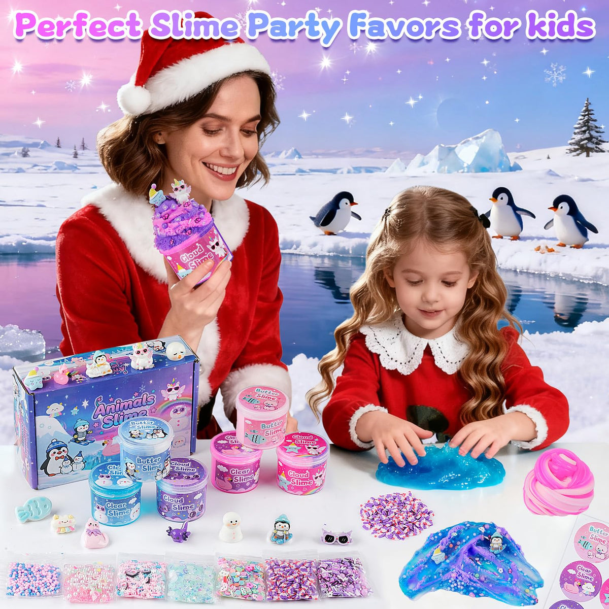 LAWOHO 6 Pack Slimes – Animal Wonderland Slime Kit for Kids 8–12