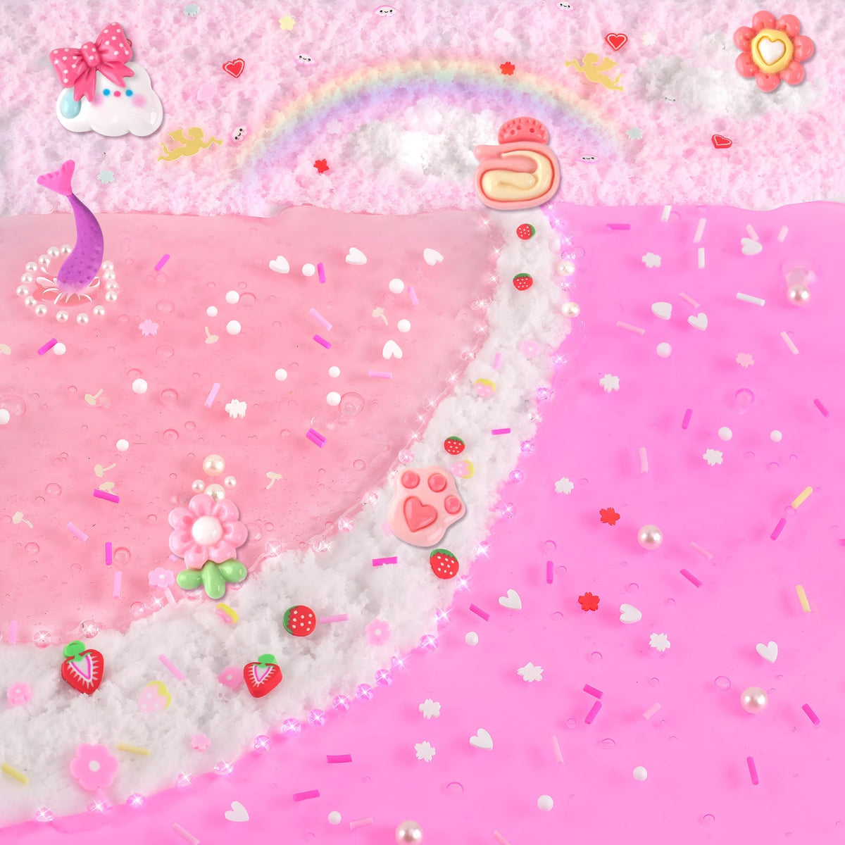 LAWOHO 6-Pack Slimes for Kids | Pink Butter, Cloud & Crystal Slimes Kit