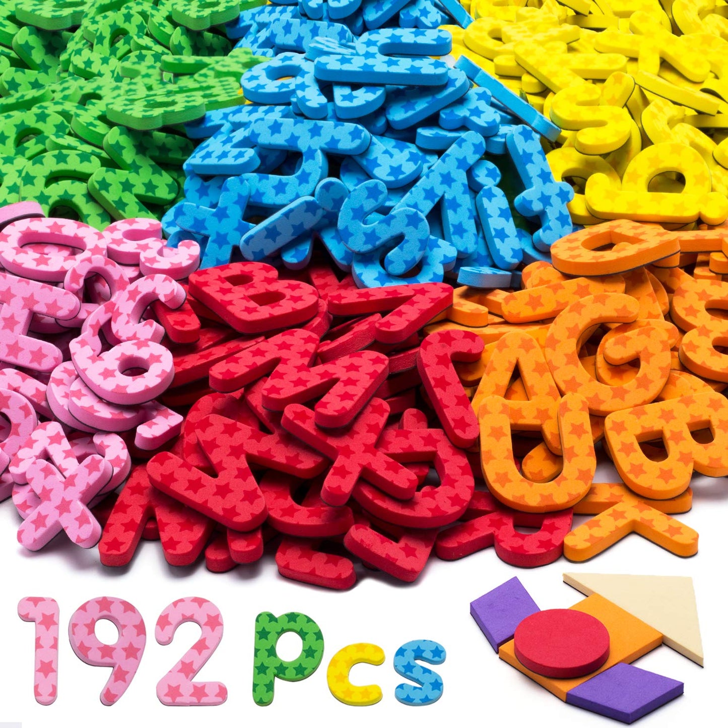 Laxdacee 192 Pcs Magnetic Letters Numbers Foam Set – Alphabet Magnets for Preschool Learning