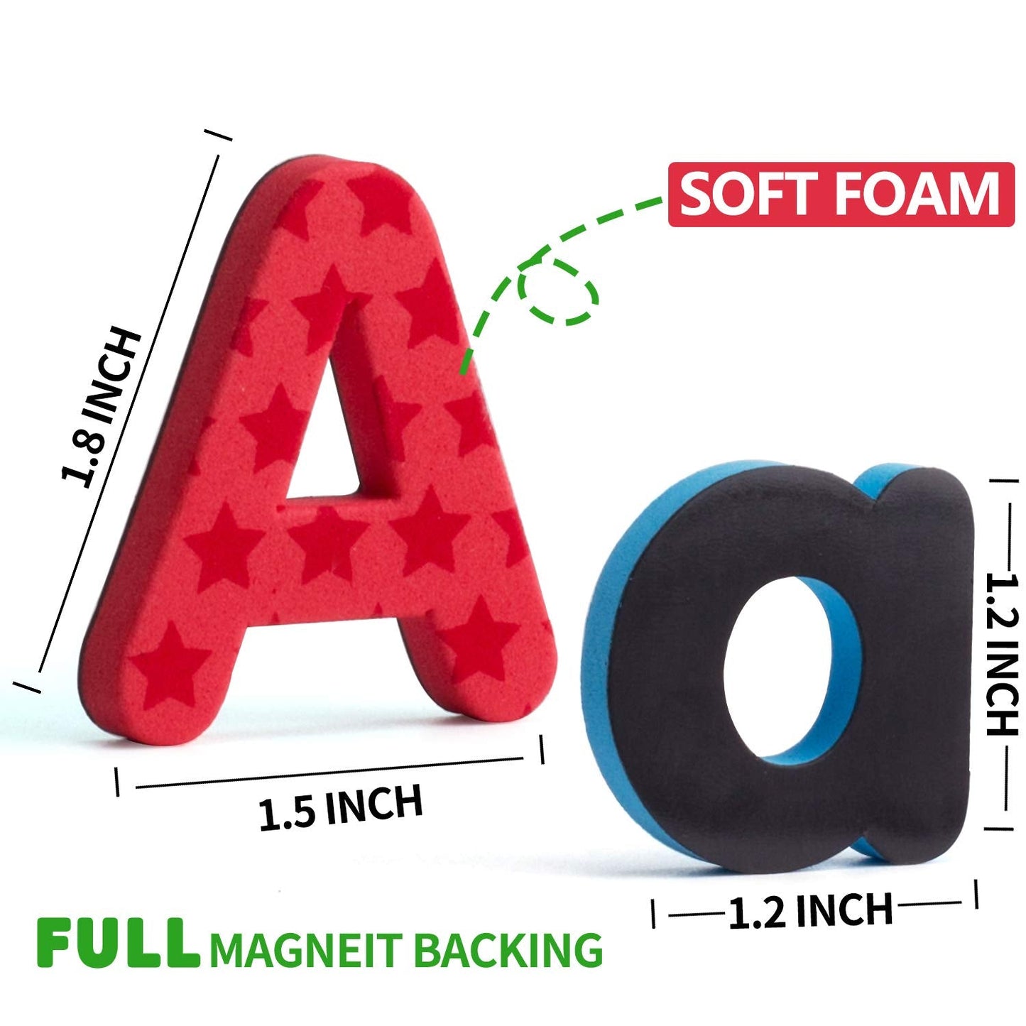 Laxdacee 192 Pcs Magnetic Letters Numbers Foam Set – Alphabet Magnets for Preschool Learning