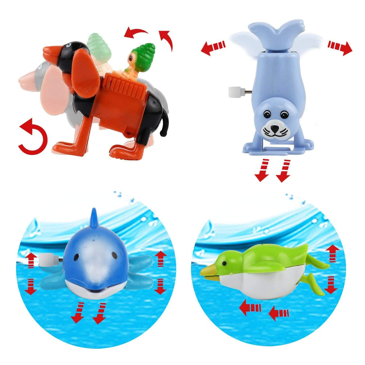 Laxdacee Wind-Up Toys 24 Pack – Assorted Mini Party Favors & Prizes