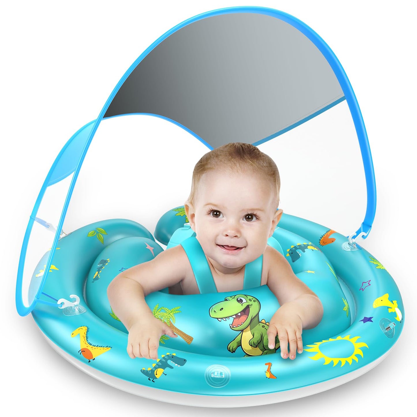 LAYCOL Baby Pool Float with Canopy | UPF50+ Sun Protection | 6-24 Months