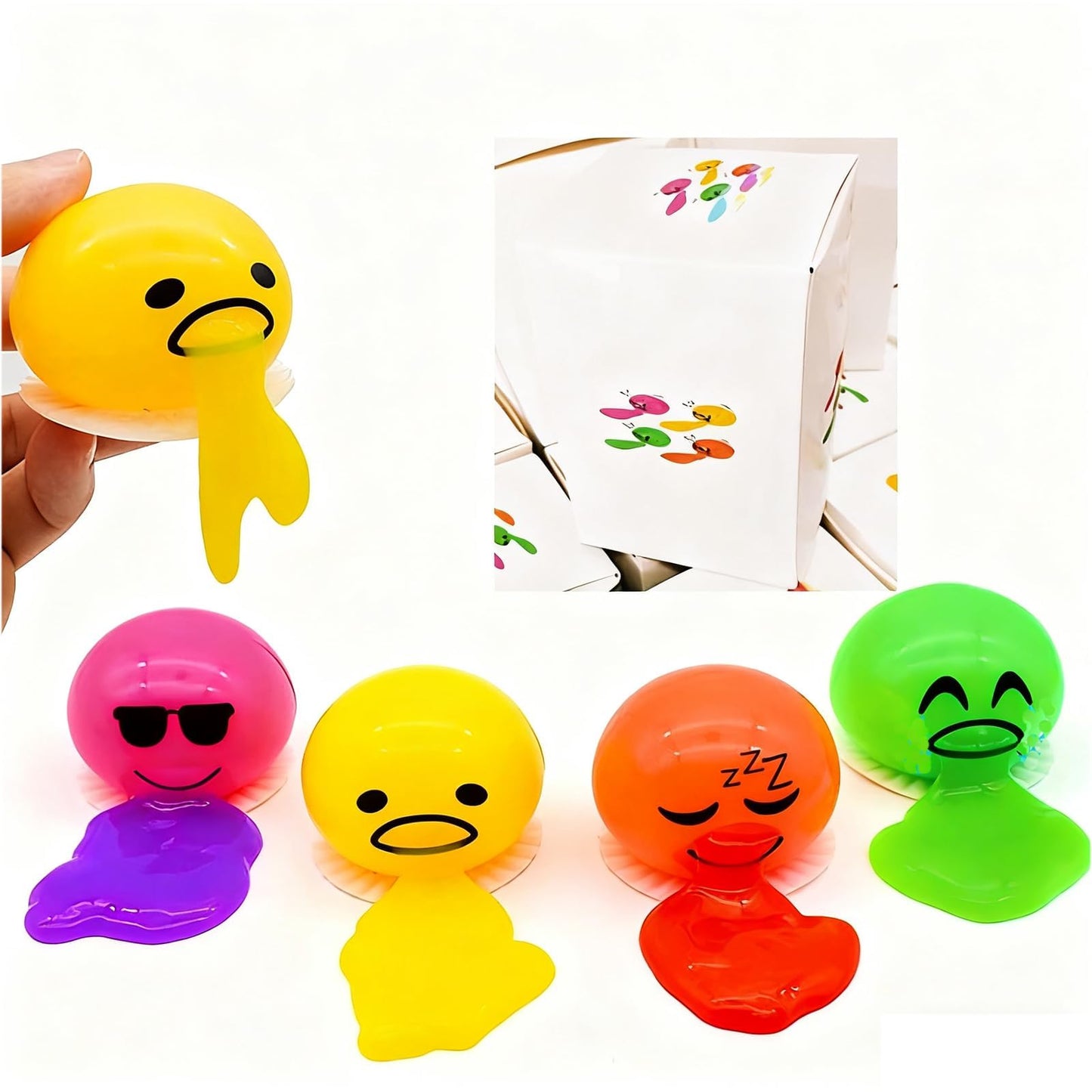 LBKKC Vomiting Egg Slime Toy – Funny Prank Squeeze Stress Ball & Gag Gift