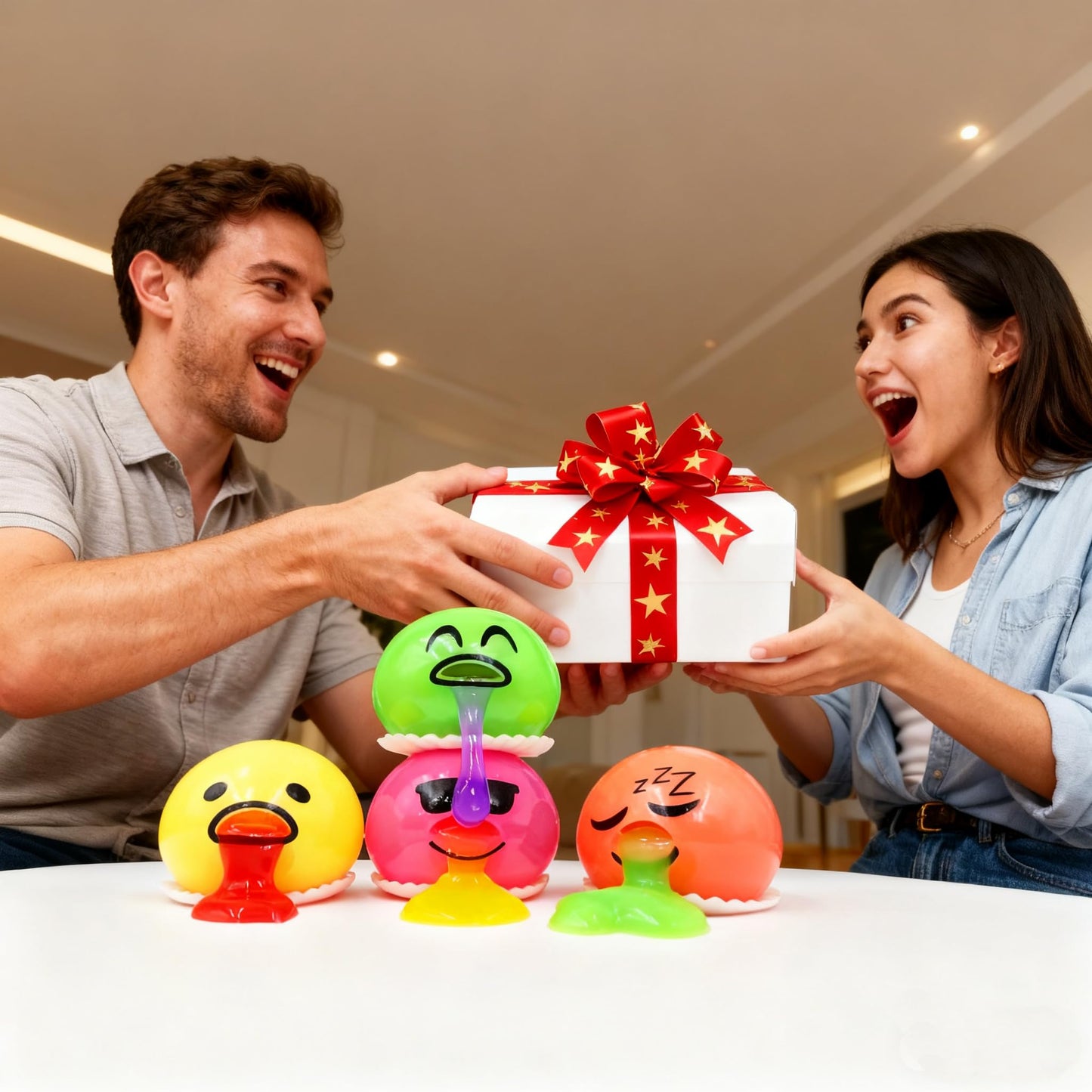 LBKKC Vomiting Egg Slime Toy – Funny Prank Squeeze Stress Ball & Gag Gift