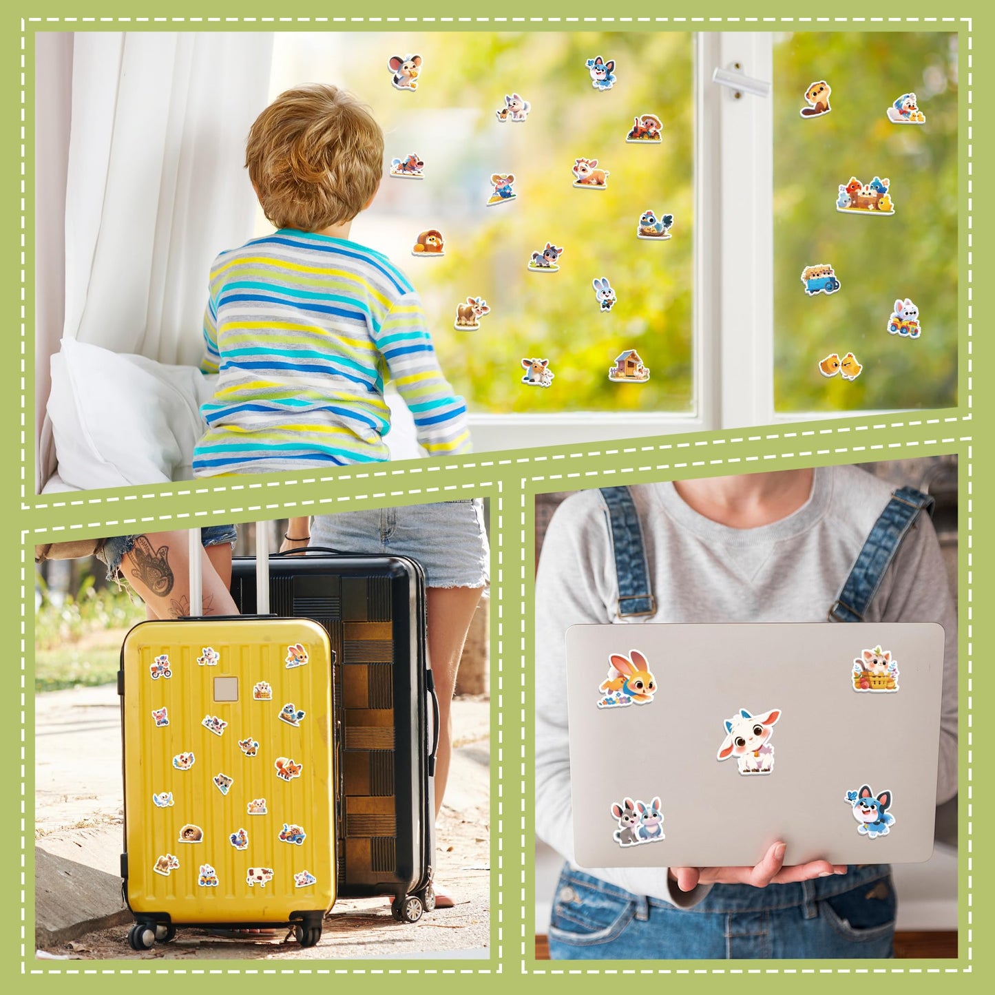 Lckaent Farm Animal Foam Stickers – 420 Pcs, Self-Adhesive Kids Craft Set