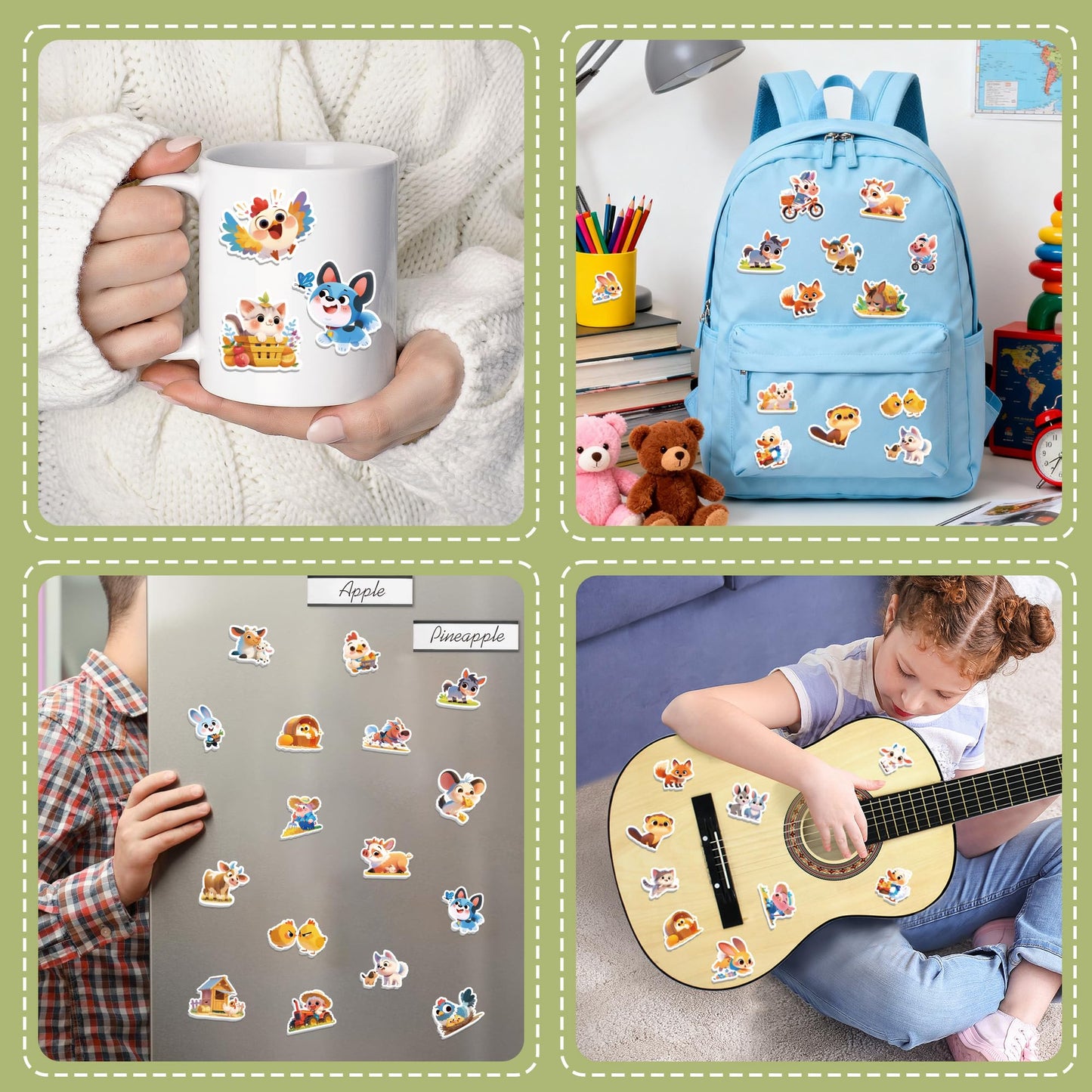 Lckaent Farm Animal Foam Stickers – 420 Pcs, Self-Adhesive Kids Craft Set
