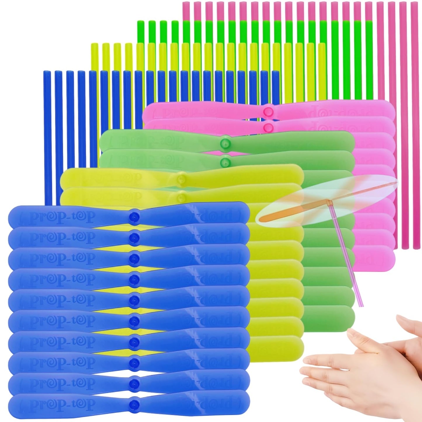 LCPQMZGH Hand Helicopter Spinner – 36-Piece Dragonfly Toys for Outdoor Fun
