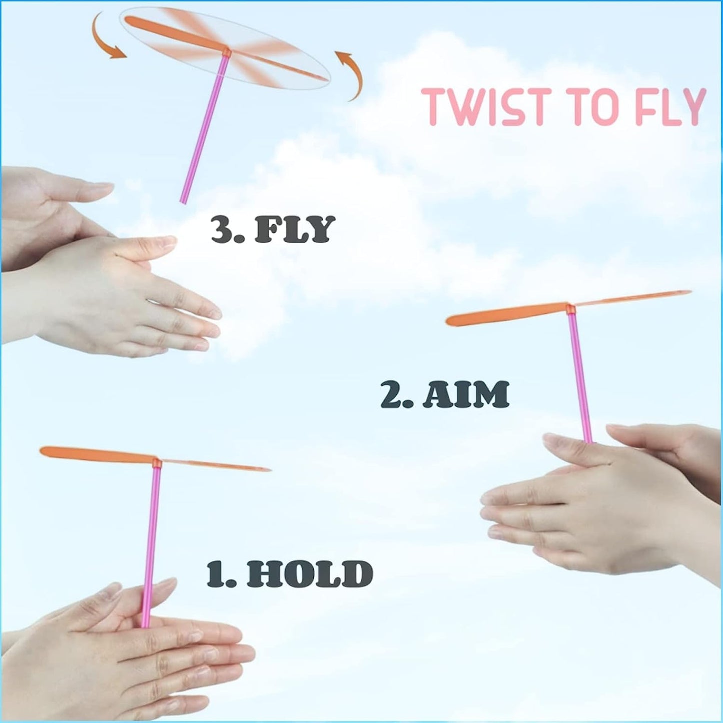 LCPQMZGH Hand Helicopter Spinner – 36-Piece Dragonfly Toys for Outdoor Fun