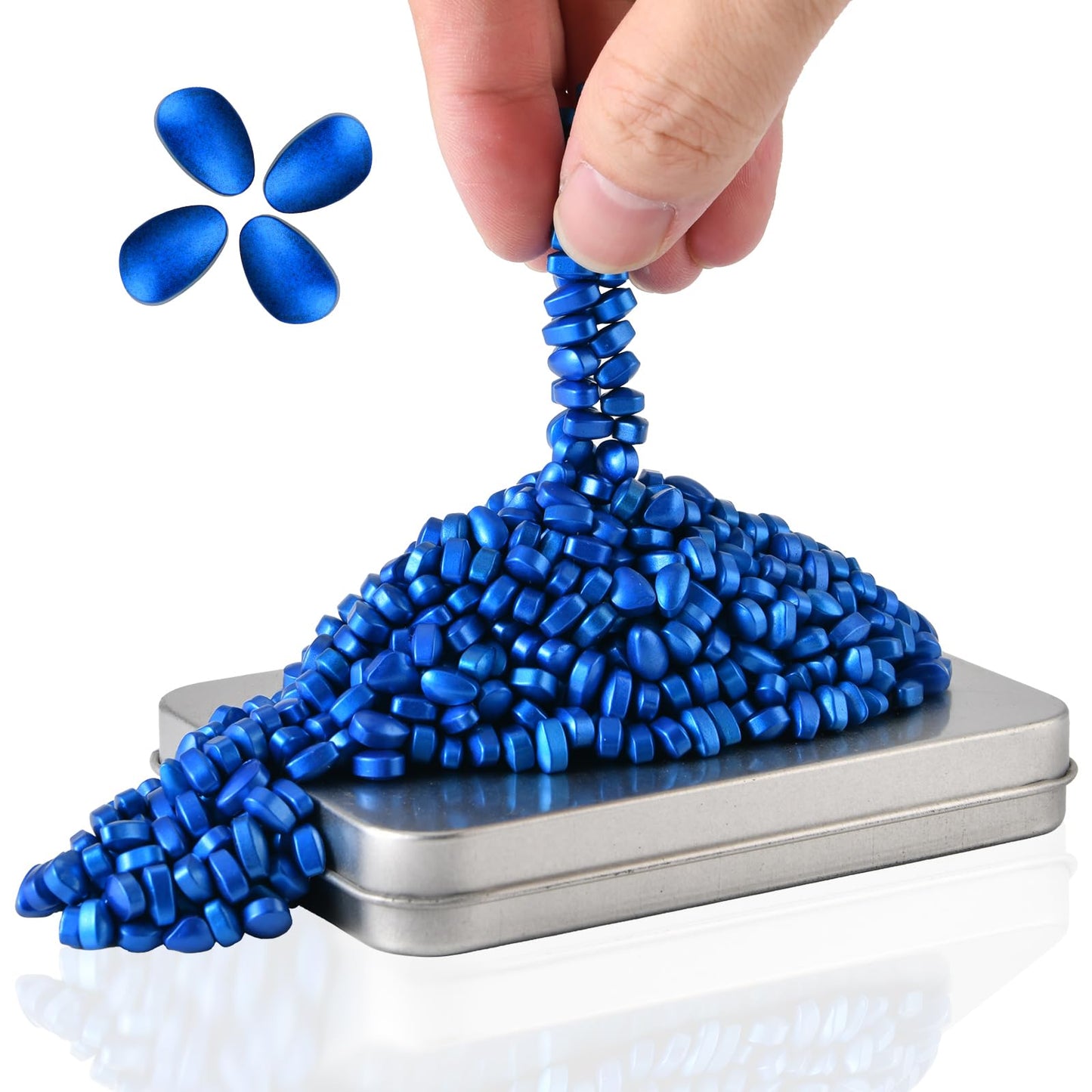 LCVUUK Magnetic Putty Rocks – Blue, 600+ Ferrite Pebbles – Desk Toy for Adults