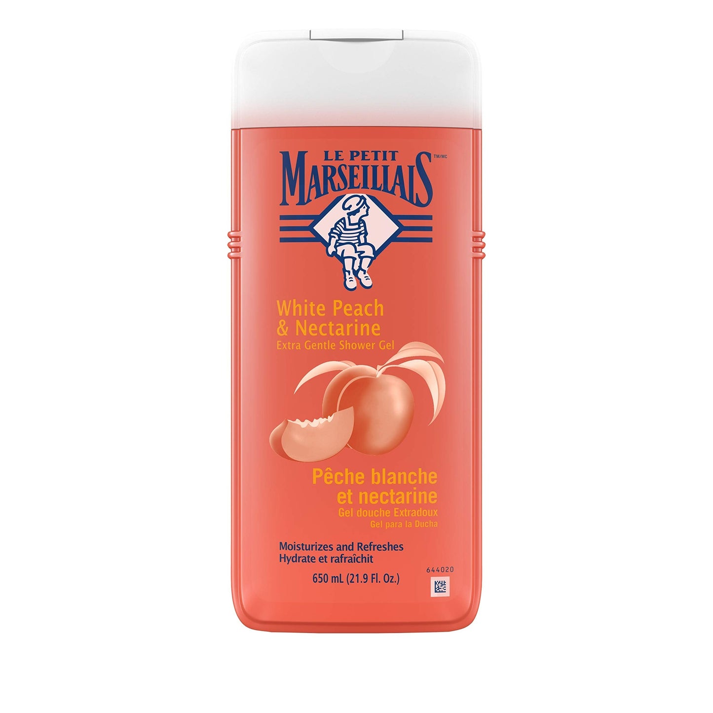 Le Petit Marseillais Extra Gentle Shower Gel – White Peach & Nectarine, pH-Neutral, 21.9 fl oz