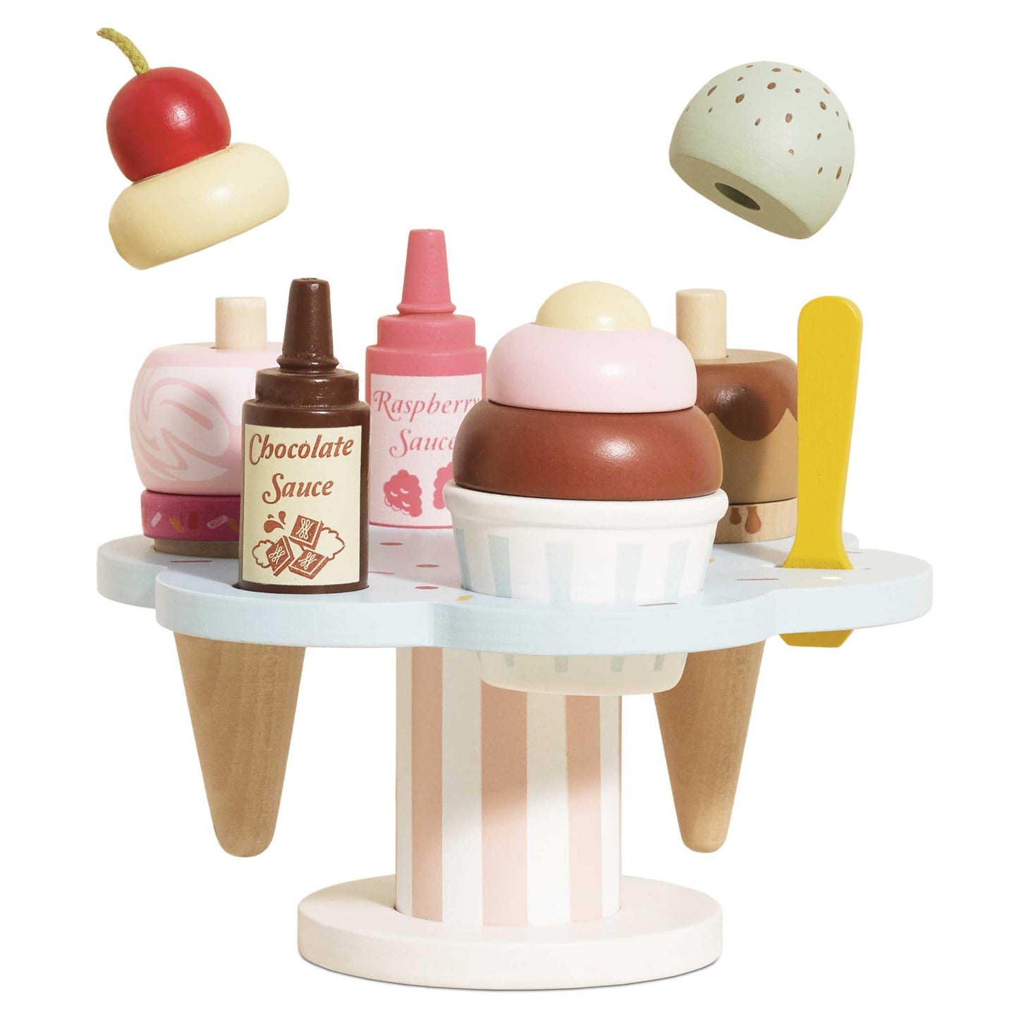 Le Toy Van Carlo's Gelato Colourful Wooden Ice Cream Toy Set | 12 Pieces | 2+ Years
