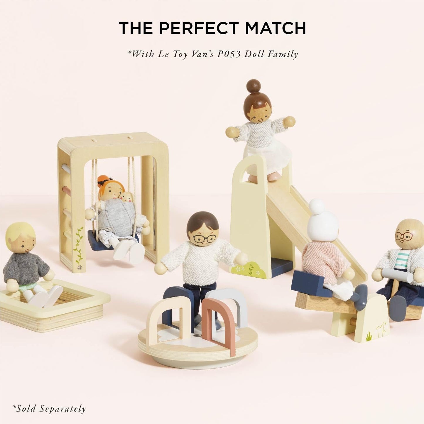 Le Toy Van Dollshouse Outdoor Furniture Set | 5-Piece Wooden Playset