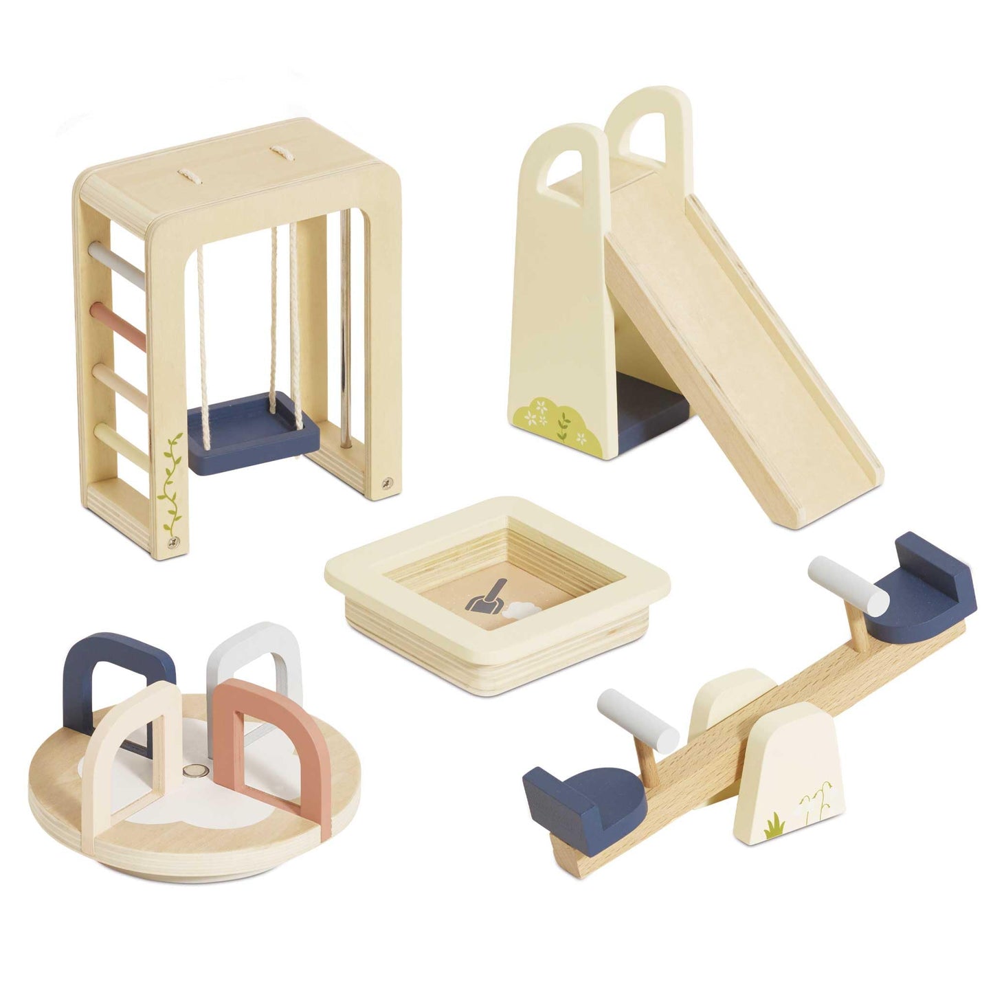 Le Toy Van Dollshouse Outdoor Furniture Set | 5-Piece Wooden Playset