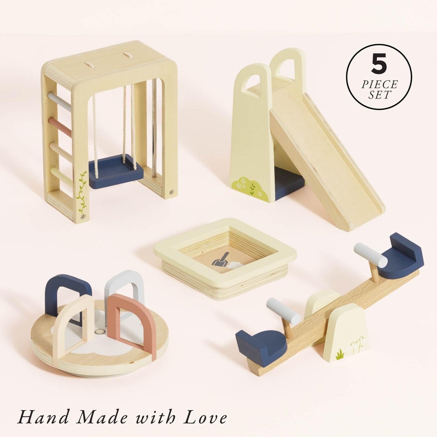 Le Toy Van Dollshouse Outdoor Furniture Set | 5-Piece Wooden Playset