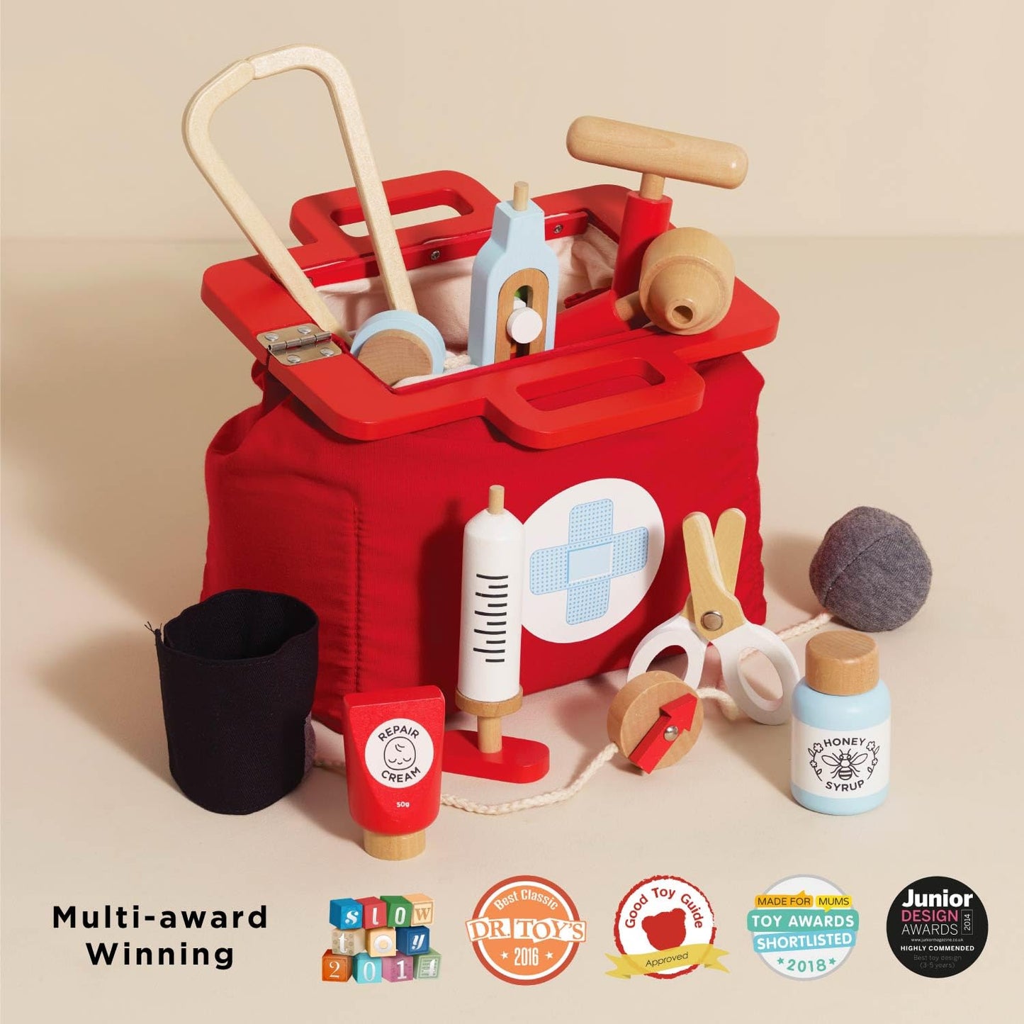 Le Toy Van Honeybake Doctor's Medical Play Set - Wooden Pretend Play Kit for Kids 3+