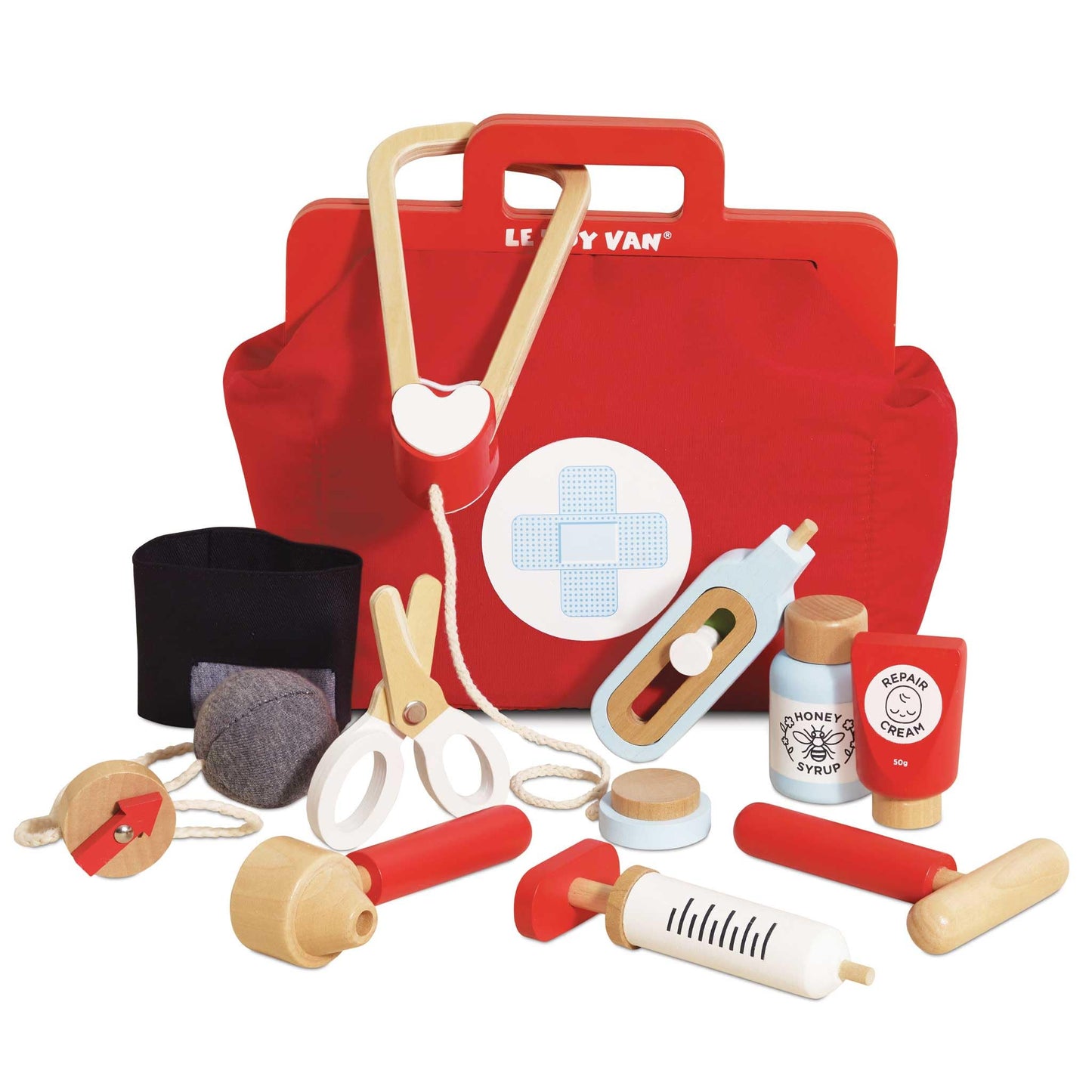 Le Toy Van Honeybake Doctor's Medical Play Set - Wooden Pretend Play Kit for Kids 3+