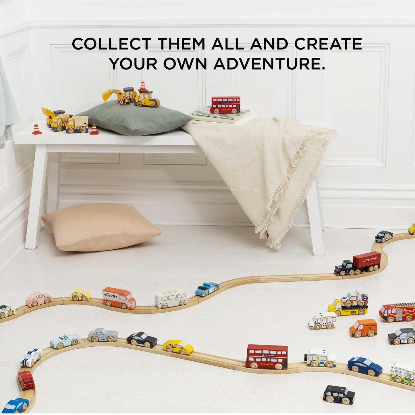 Le Toy Van London Car Set – Premium Wooden Vehicles for Kids 3+ (7-Piece) TV267