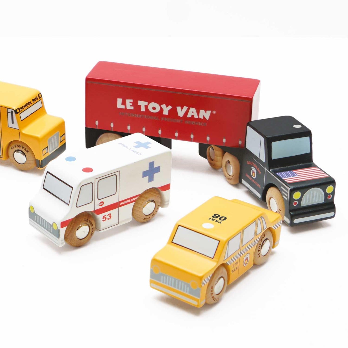 Le Toy Van New York Car Set – Premium Wooden Vehicles for Kids Aged 3+