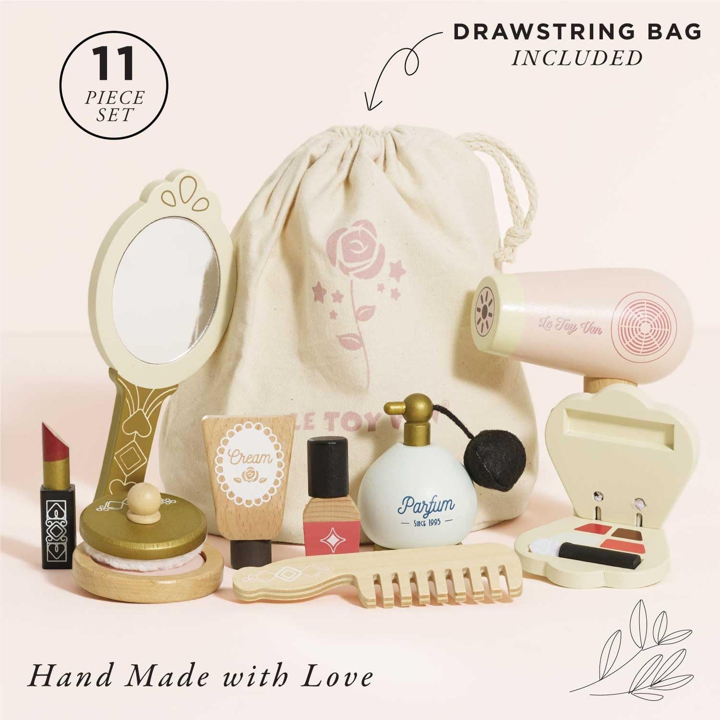 Le Toy Van Star Beauty Bag: Wooden Cosmetic Set for Pretend Play | Ages 3+