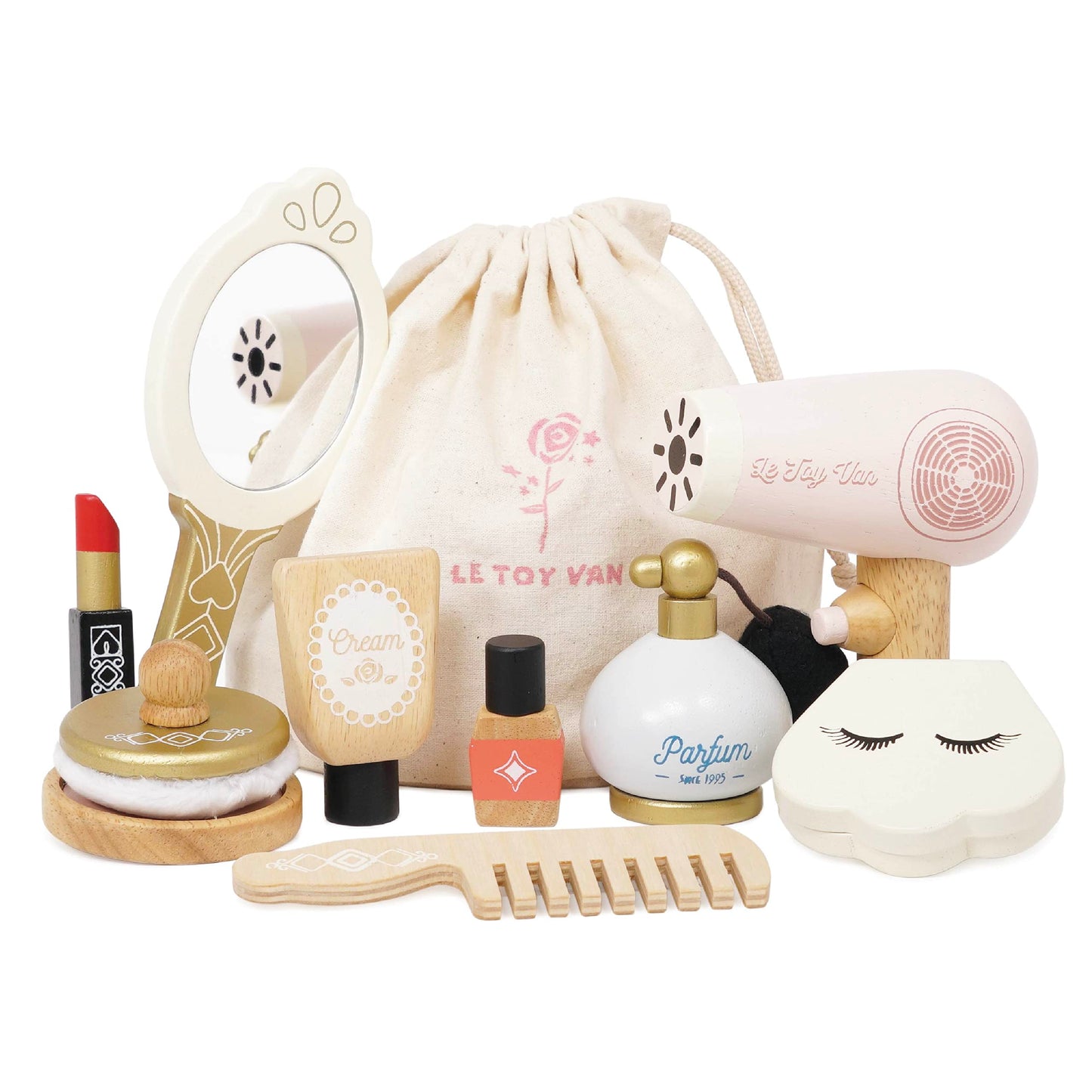 Le Toy Van Star Beauty Bag: Wooden Cosmetic Set for Pretend Play | Ages 3+