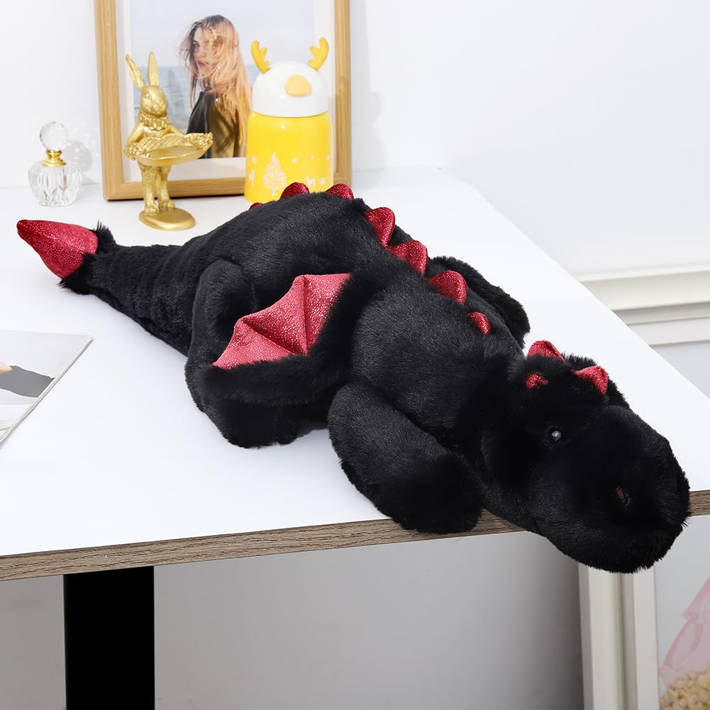 Leahaoe 27.5-inch Weighted Dragon Plush — Soft, Calming Cuddle