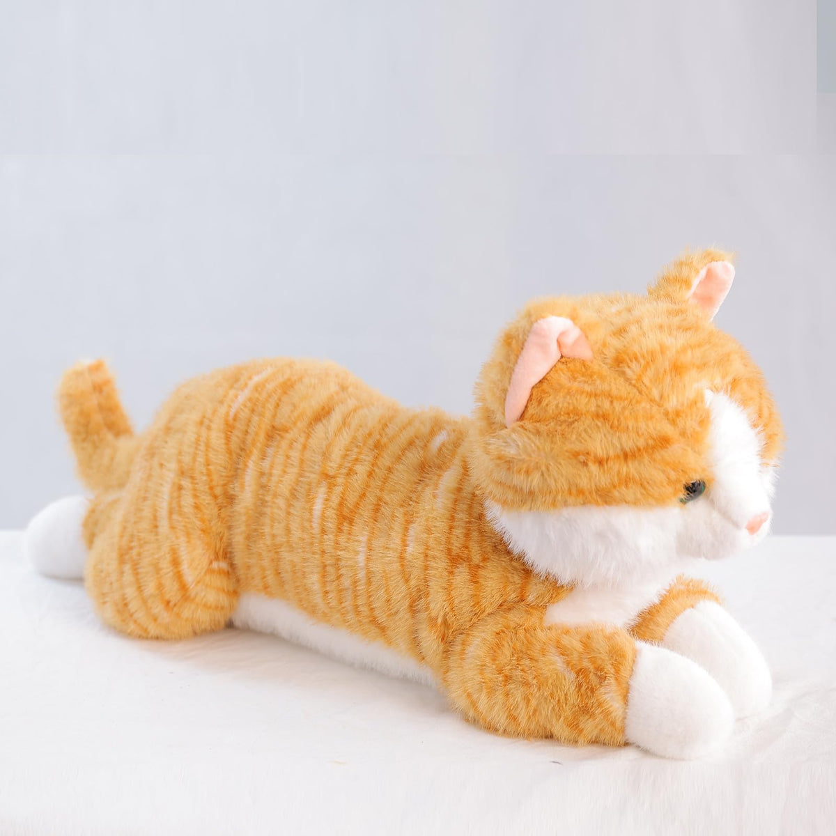 Leahaoe Large Weighted Cat Plush – 26-inch Orange, 5 lbs – Soft & Cuddly Comfort for Relaxation