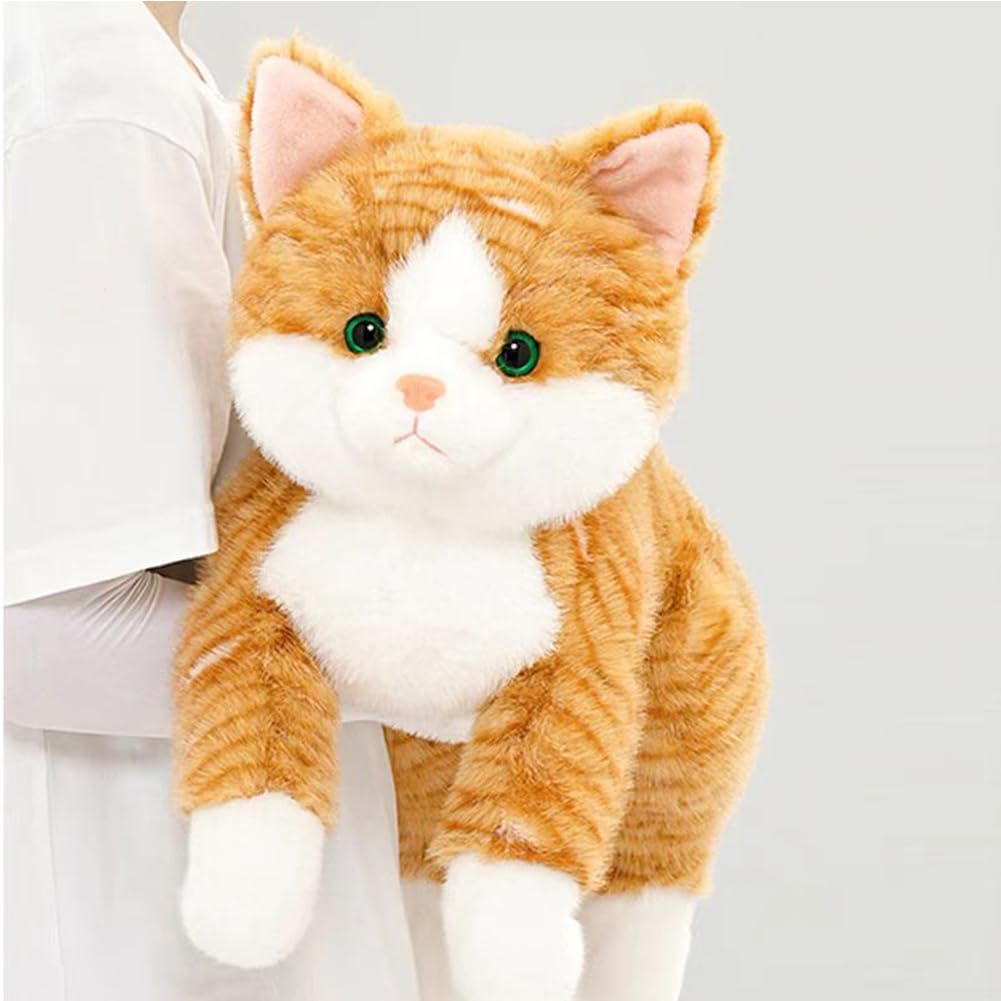 Leahaoe Large Weighted Cat Plush – 26-inch Orange, 5 lbs – Soft & Cuddly Comfort for Relaxation