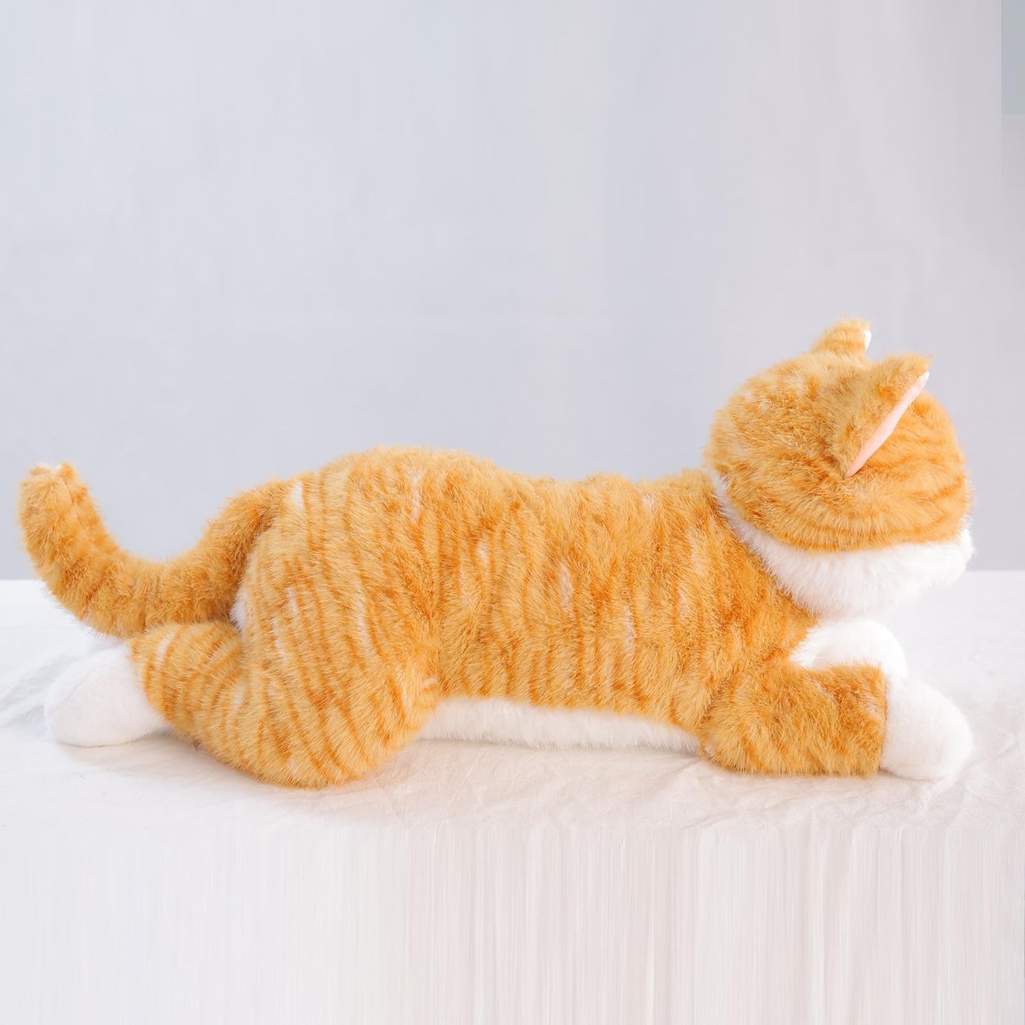 Leahaoe Large Weighted Cat Plush – 26-inch Orange, 5 lbs – Soft & Cuddly Comfort for Relaxation