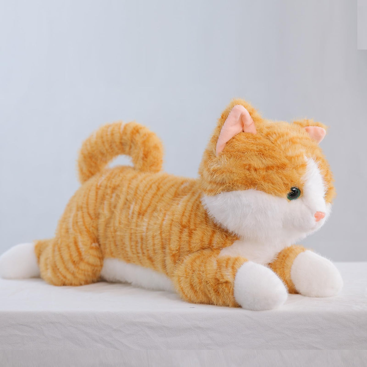 Leahaoe Large Weighted Cat Plush – 26-inch Orange, 5 lbs – Soft & Cuddly Comfort for Relaxation