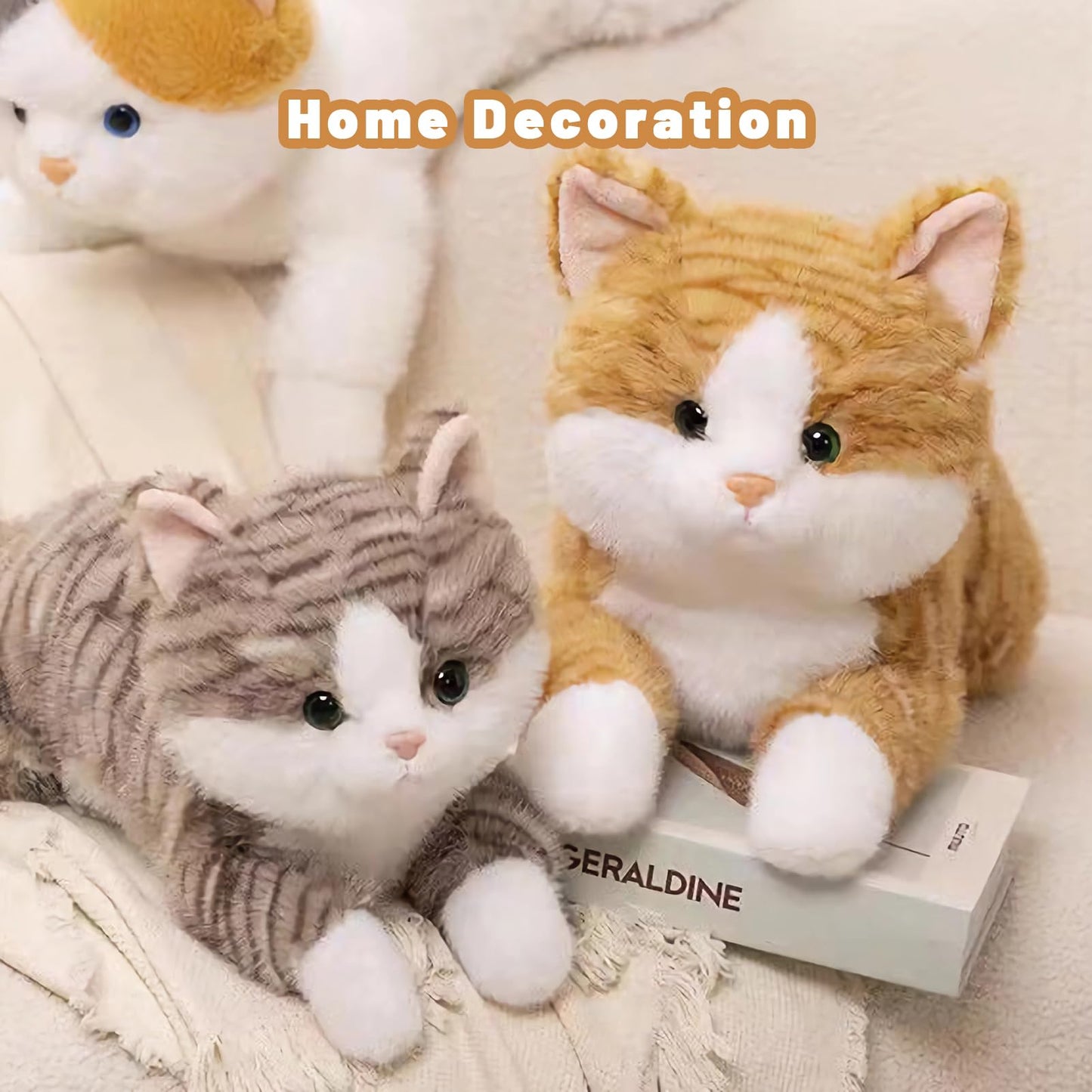 Leahaoe Large Weighted Cat Plush – 26-inch Orange, 5 lbs – Soft & Cuddly Comfort for Relaxation