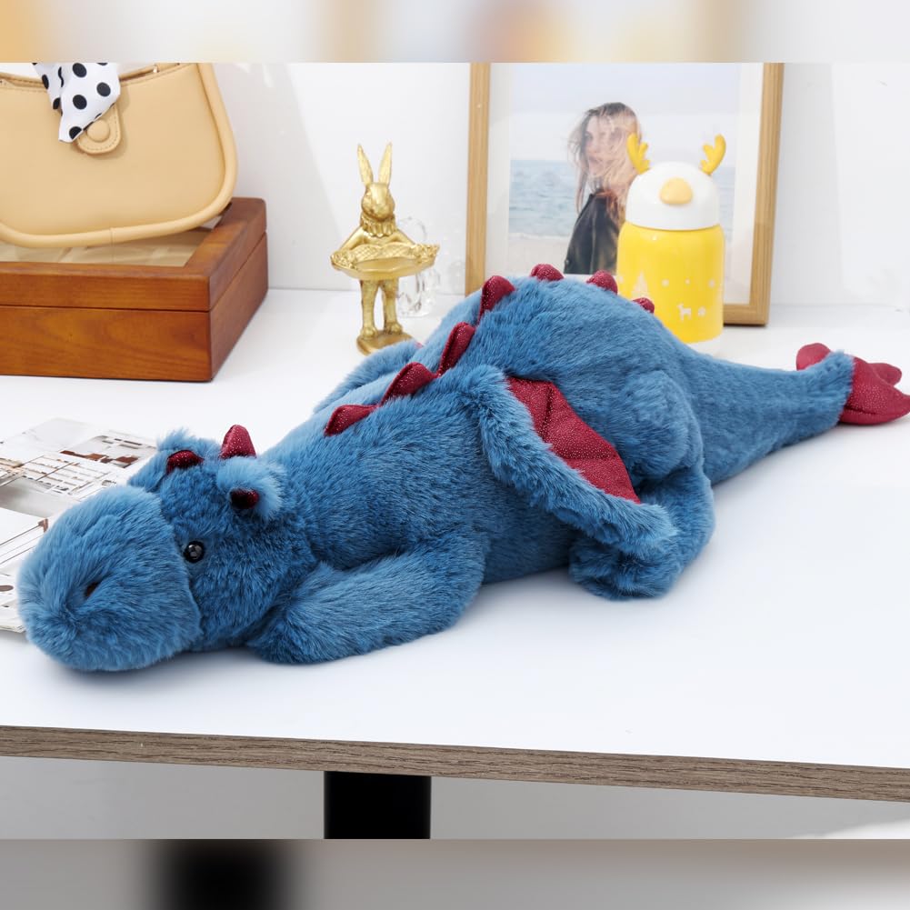 Leahaoe Weighted Dragon Plush 27.5-Inch, 2 Lbs – Soft Dragon Stuffed Animal