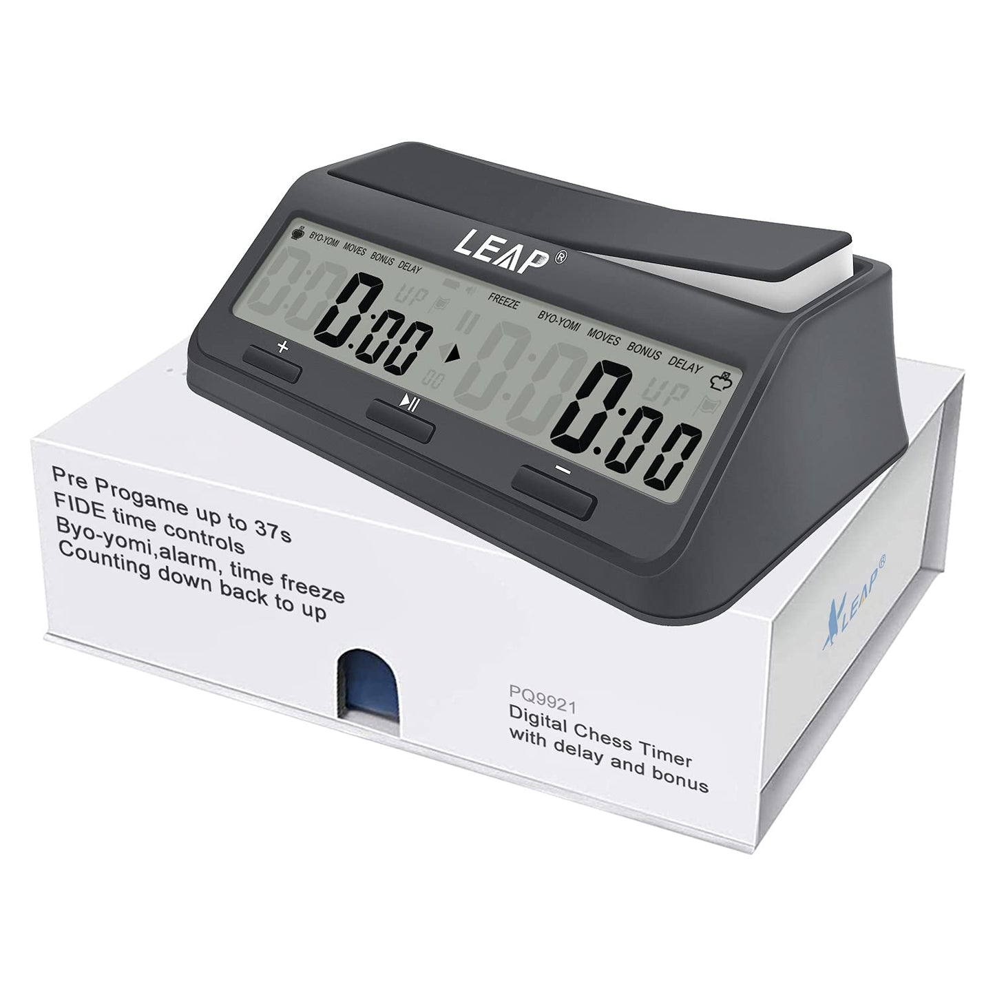 LEAP Chess Clock 9921 – Updated Programme Byo-yomi Delay with Large Screen