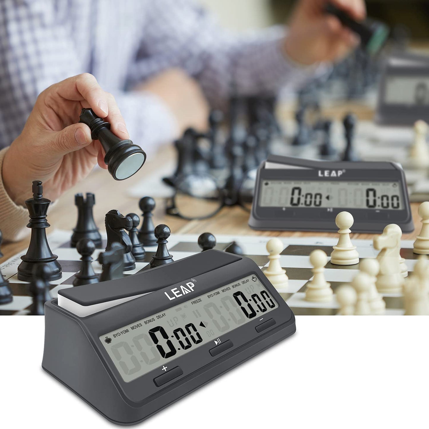 LEAP Chess Clock 9921 – Updated Programme Byo-yomi Delay with Large Screen