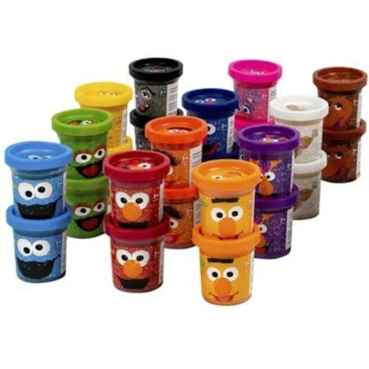 Leap Year Sesame Street 24-Pack Dough with Carrying Handle – 2 oz Cans in 12 Colors