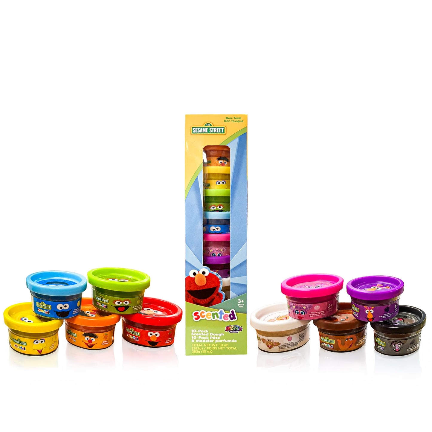 Leap Year Sesame Street 10-Pack Dough | 1oz Cans | Elmo, Cookie Monster & More | Officially Licensed