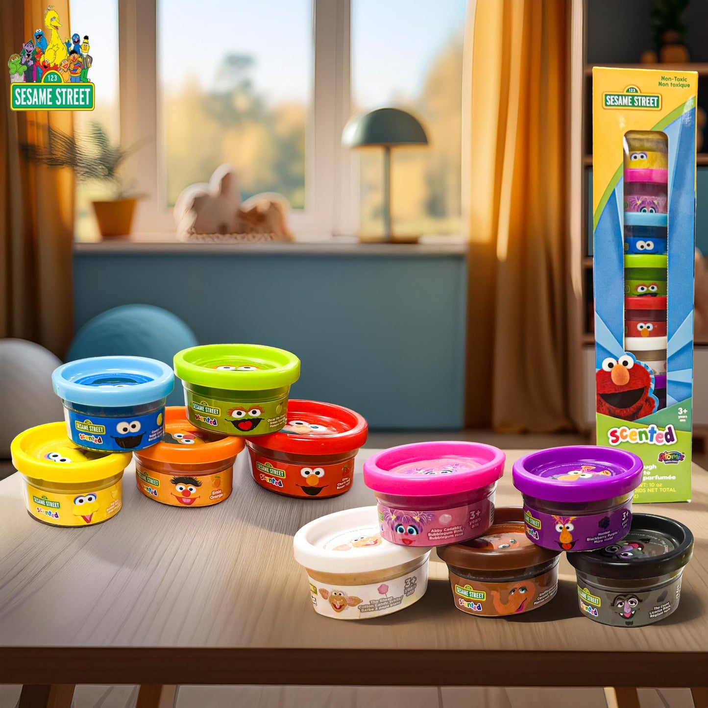 Leap Year Sesame Street 10-Pack Dough | 1oz Cans | Elmo, Cookie Monster & More | Officially Licensed