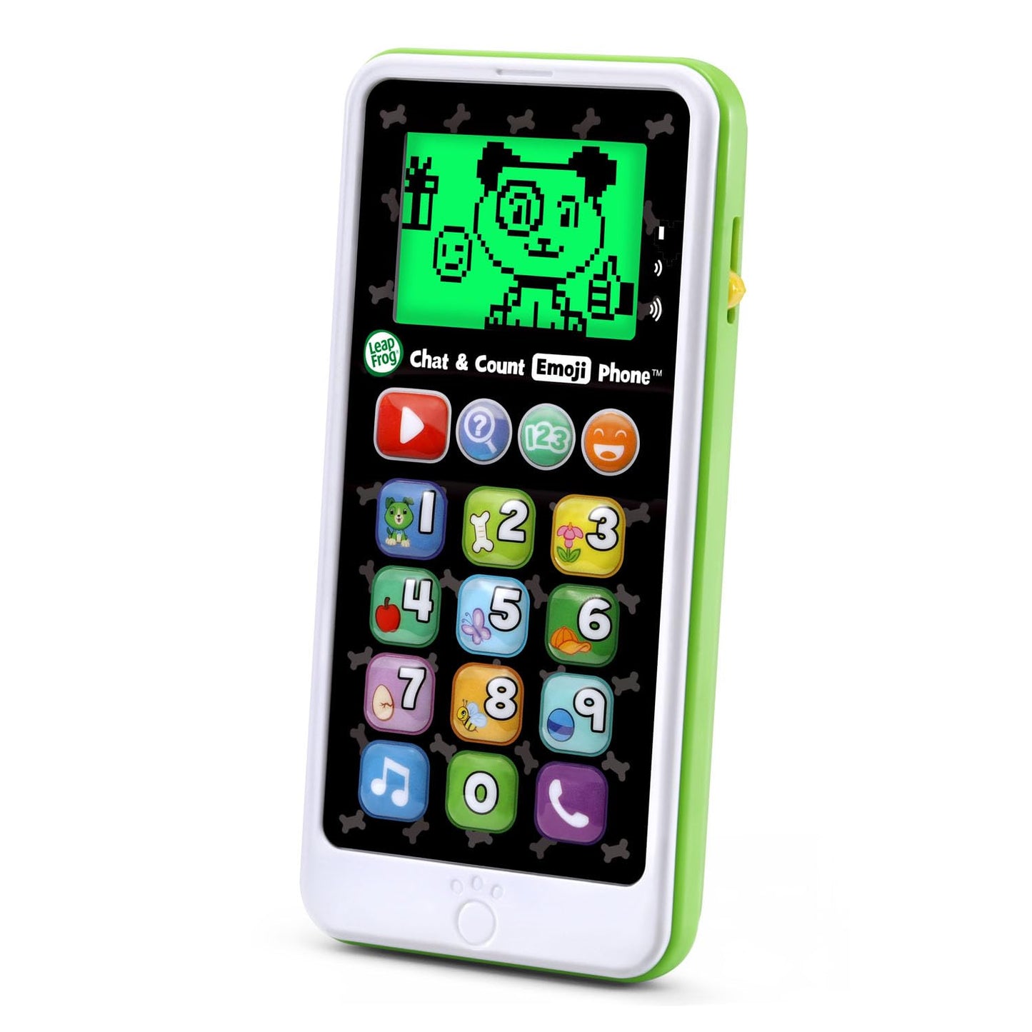LeapFrog Chat & Count Emoji Phone, Green – Toddler Pretend Play Smartphone