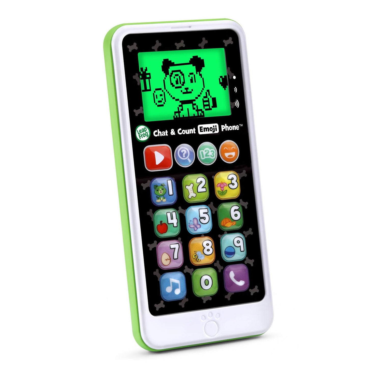 LeapFrog Chat & Count Emoji Phone, Green – Toddler Pretend Play Smartphone