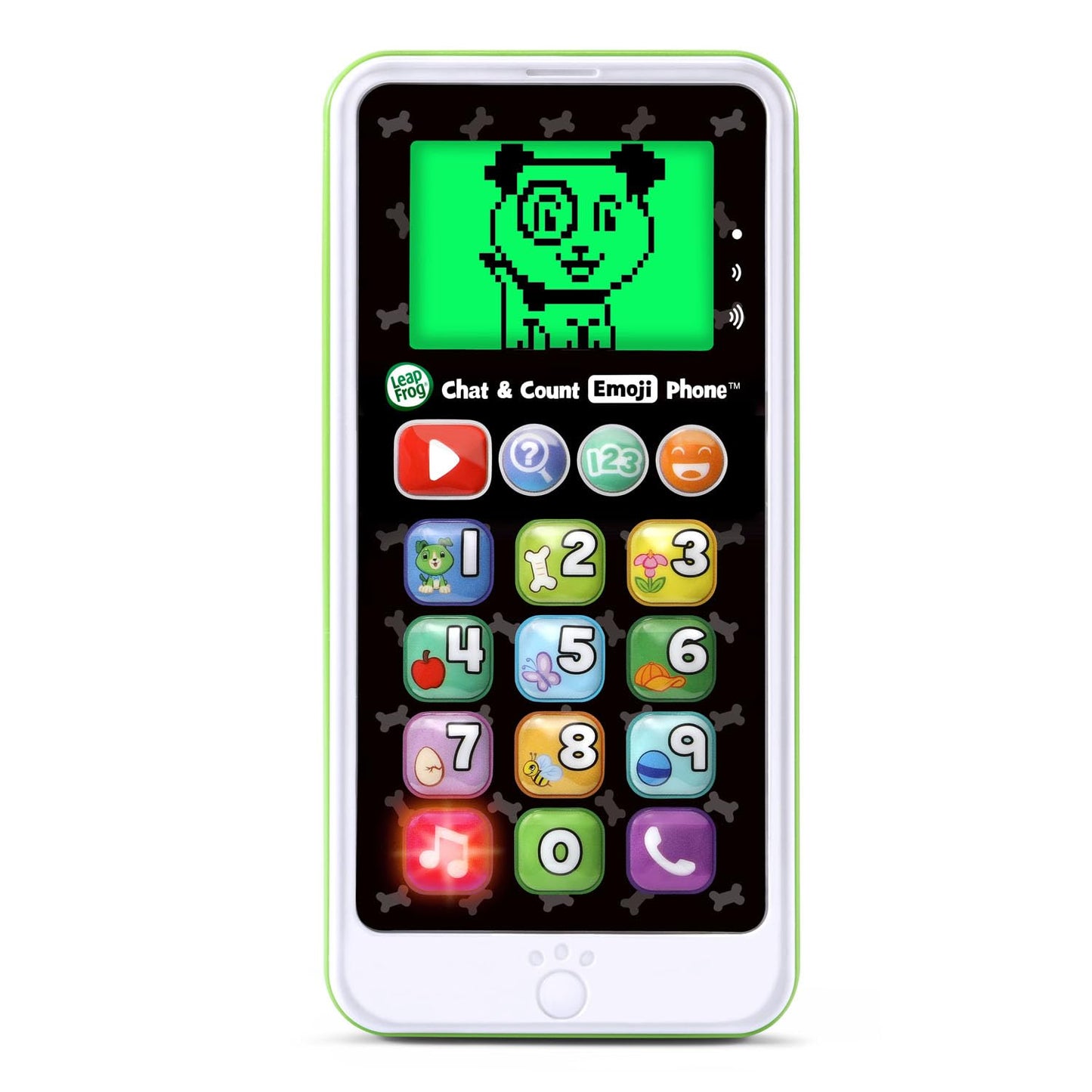 LeapFrog Chat & Count Emoji Phone, Green – Toddler Pretend Play Smartphone